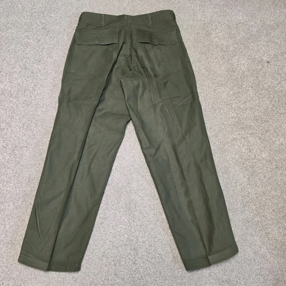 Vintage 1972 34(31)x29 VIETNAM Army Trousers OG-107 Sateen Type 1 Pants USA